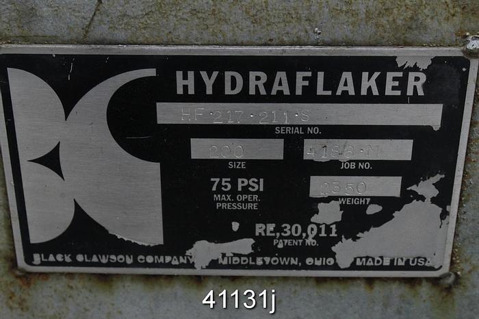Used Black Clawson Hydraflaker Size 200, SS Casing #41131