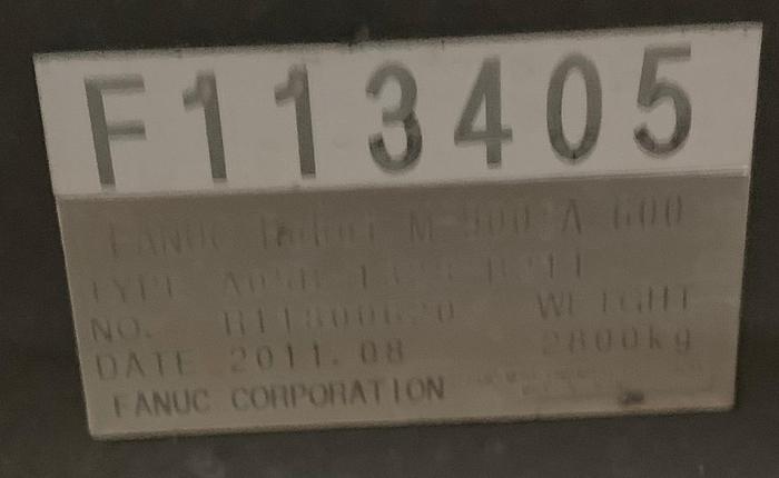 Used FANUC M900iA/600 6 AXIS CNC ROBOT WITH R30iA CONTROLLER 600KG X 2832mm REACH