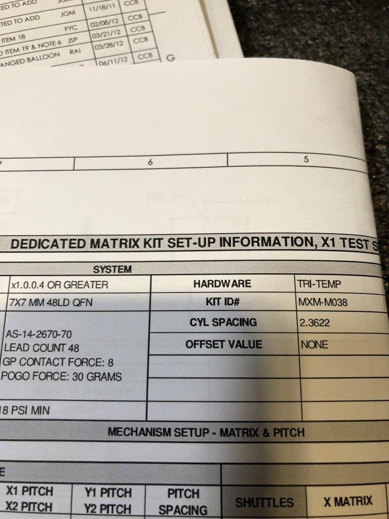 Used DELTA DE8000 6.8 x 6.2 eMGA Test Handler Change Kit
