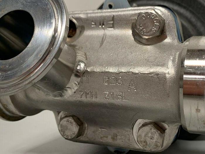 Used ITT Sherotec 3-way Stainless Steel Valve w/ 2" Sanitary Fit & Position Monitor