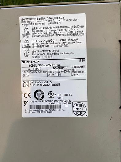 Used Yaskawa Servopak  SGDV-260D01A