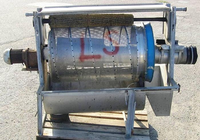 Used RotoSieve, type 2013-141 stainless steel screen mounted on a mild steel frame