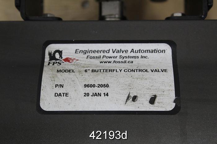 Used Fps 6" Butterfly Control Valve, Iron Body #42193
