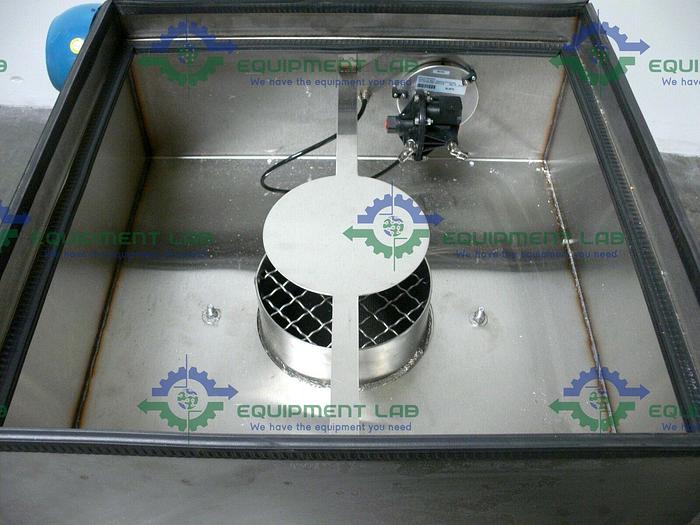 Used WEG 5HP Chicago Blower size 1500 w/ Aeroacoustic 8-TA-2A Tubular Silencer