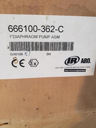 Used Aro 666100-362-C Double Diaphragm Pump, Aluminum