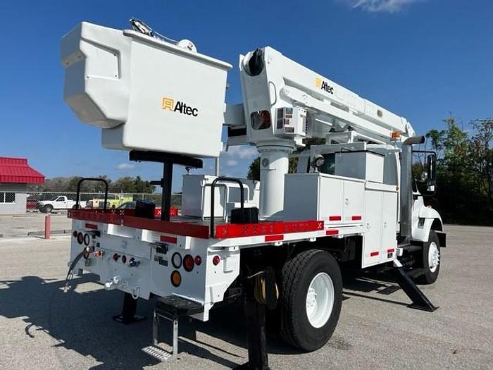 Used 2007 INTERNATIONAL 7400 65FT FLATBED BUCKET TRUCK W/ MATERIAL HANDLER