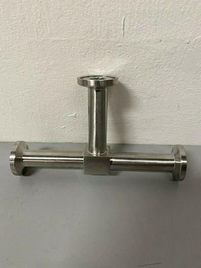 Used Lot of 2 - 4.5" Stainless Steel 3-way Pipe w/ 1/2" Sanitary Fittings