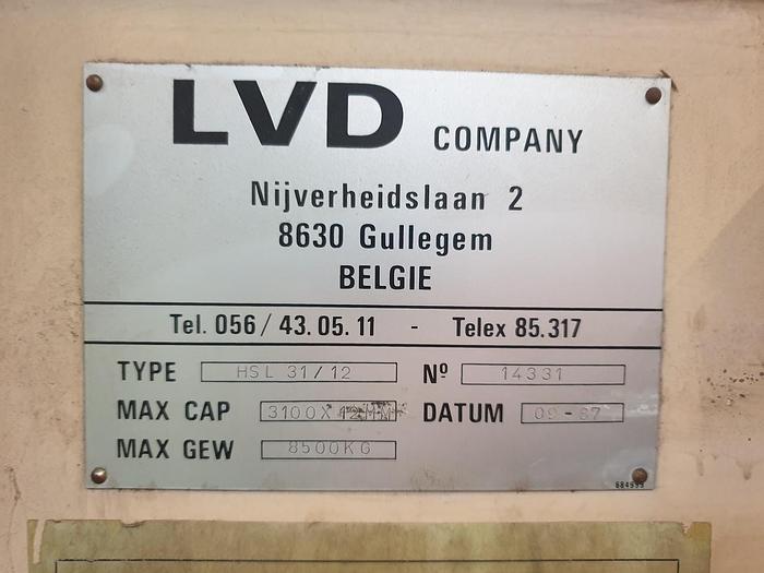 Gebraucht Hydraulische Tafelschere LVD HDL 31-12