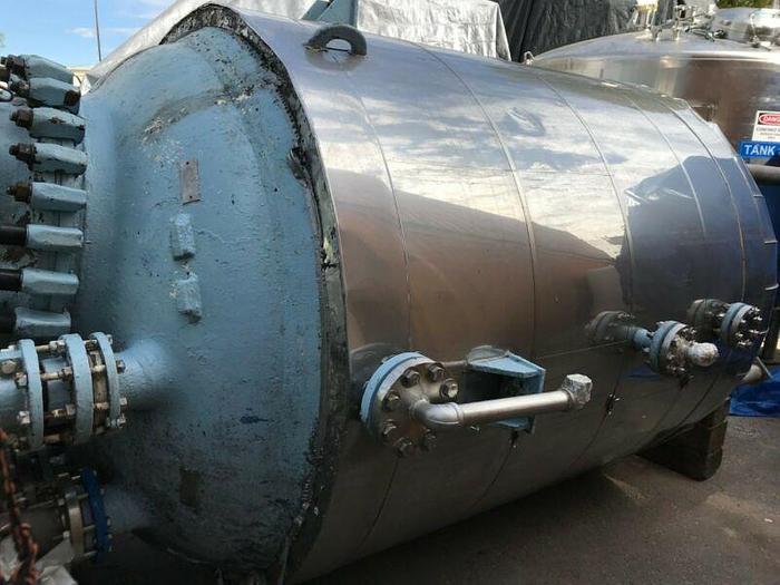 Used Pfaudler 1000 Gallon Glass Lined Jacketed Reactor 100 PSI / FV Internal & Jacket