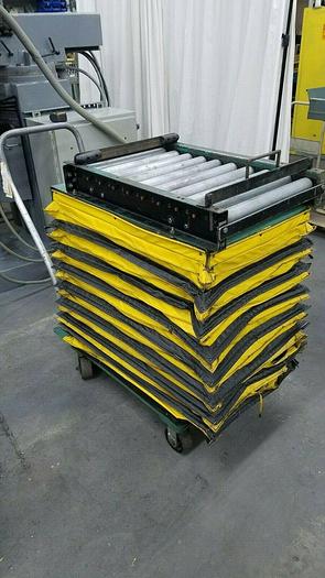 Used T & S 1000 Lb. Scissor Lifting Lift Cart 48" High with Roller Top