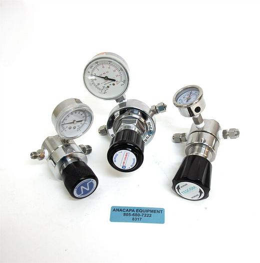 Used Tesco Victor HPL270-15-4F-4F Airgas 10-242B1-2AZ1 Regulator LOT of 3 (8317)I