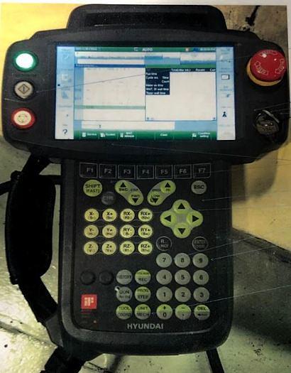 Used 2012 HYUNDIA MODEL HX400 400KG X 2573MM H REACH WITH Hi5-N80U CONTROLLER HX400 6 AXIS CNC ROBOT