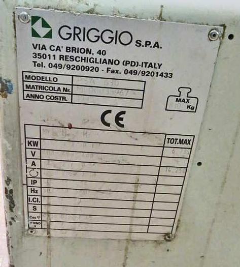 Used Griggio PSA 630 Thickening Machine