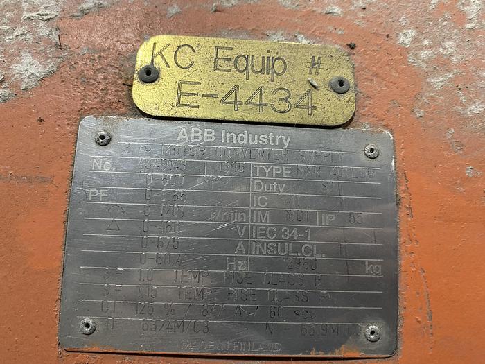 Used 600 HP ABB MOTOR 1200 RPM REBUILT 2017