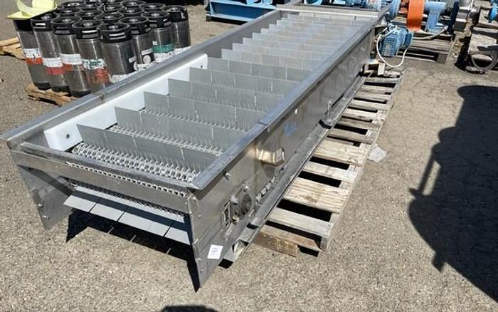 Used 8' Long x 3' Wide Flighted Conveyor