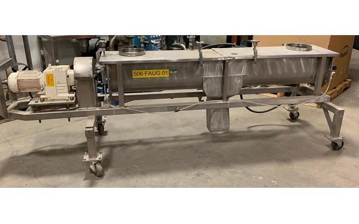 Used USED SCREW CONVEYOR, 9" DIAMETER X 72'' LONG, STAINLESS STEEL