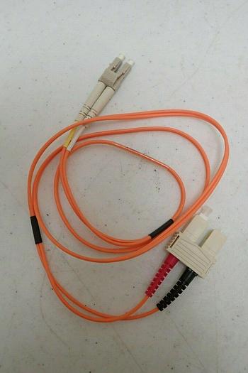 Used (5) Duplex Multimode 62.5/125 Fiber Optic Cables: RoHS LC-SC 3M, Black Box ST-LC