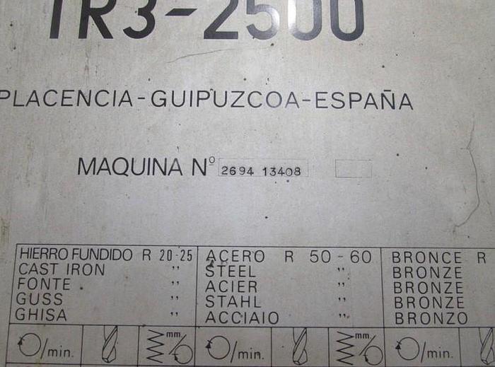 Used Soraluce TR3-2500 Radial Arm Drill