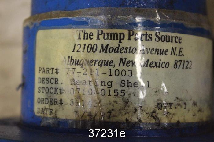 Unused Goulds 3135 S Pump Bearing Shell, Goulds Part No. 77-211 #37231