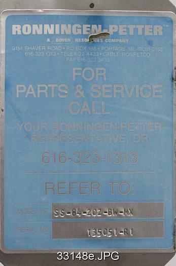 Used Ronningen Petter SS-84-202-BW-MX 2 Bank Canister Filters #33148