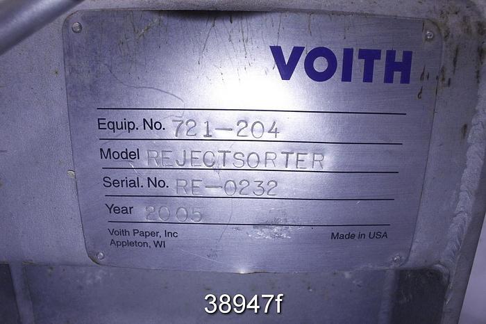 Used Voith RS2C Reject Sorter Detrashing Screen #38947