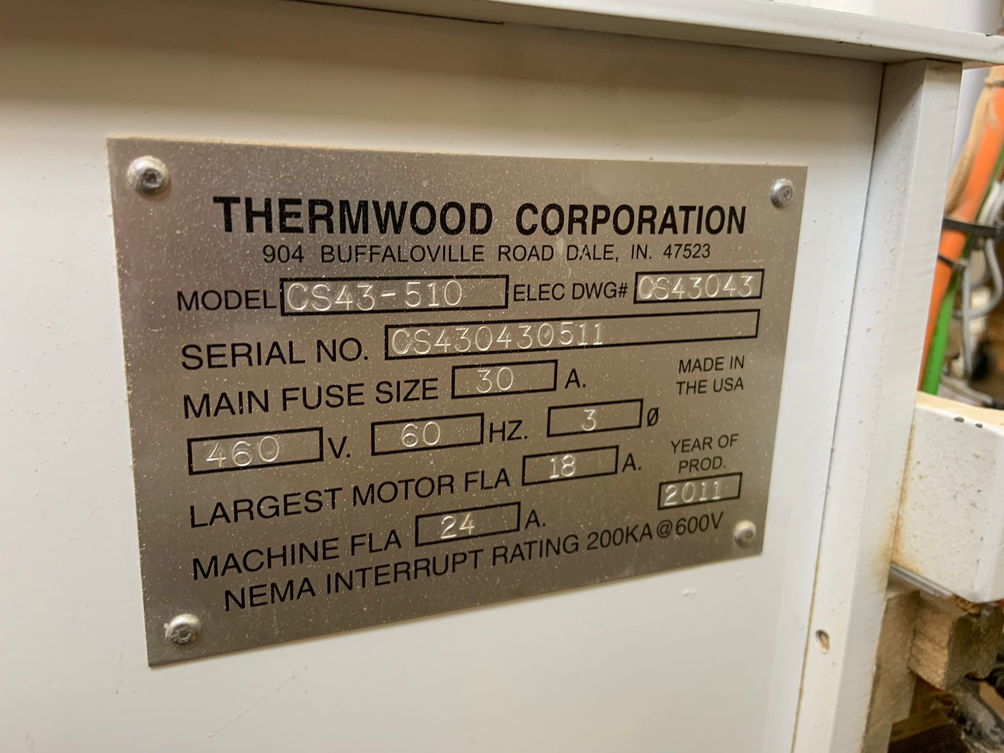 Used 2011 Thermwood CS43-510