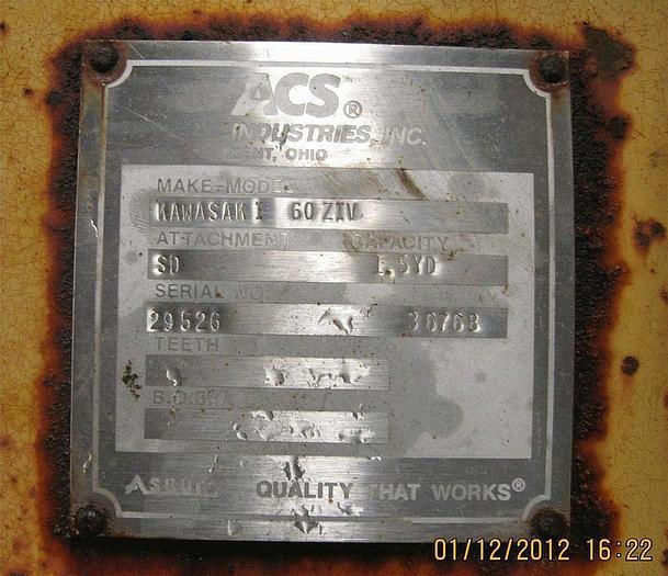 Used 1.5 CU YD, 8' WIDE SIDE DUMP BUCKET, BOLT-ON CUTTING EDGE, ASBURY QUICK ATTAC...