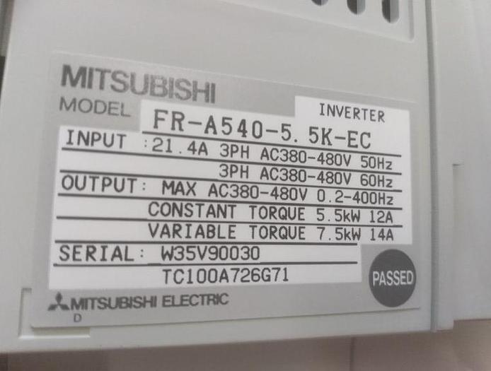 Frequenzumformer A500 FR-A540-5. 5K-EC, Mitsubishi Electric, 5,5/7,5 KW, neu