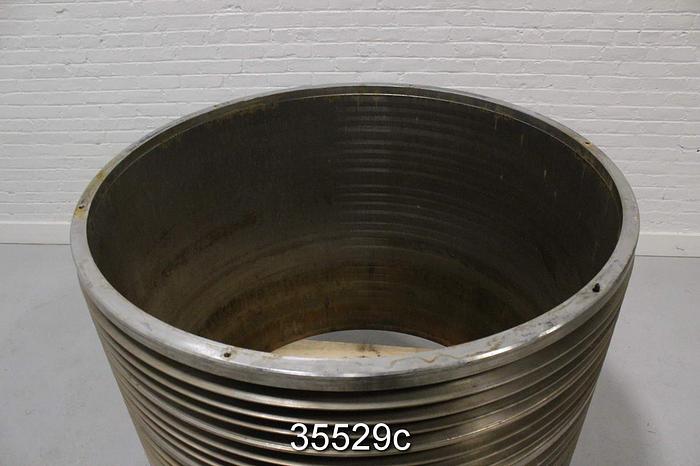 Used Black Clawson UV600 Pressure Screen Basket, .007" Slots #35529