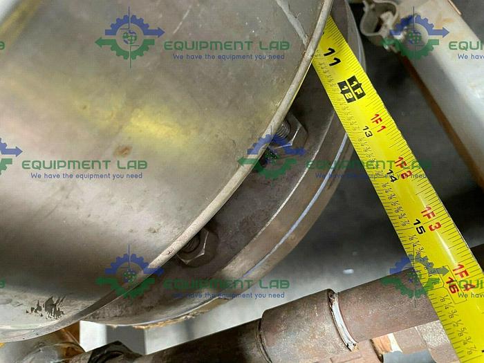 Used Meco  Vertical Shell & Straight Tube Heat Exchanger 125 PSIG w/ SS Frame & Gauges