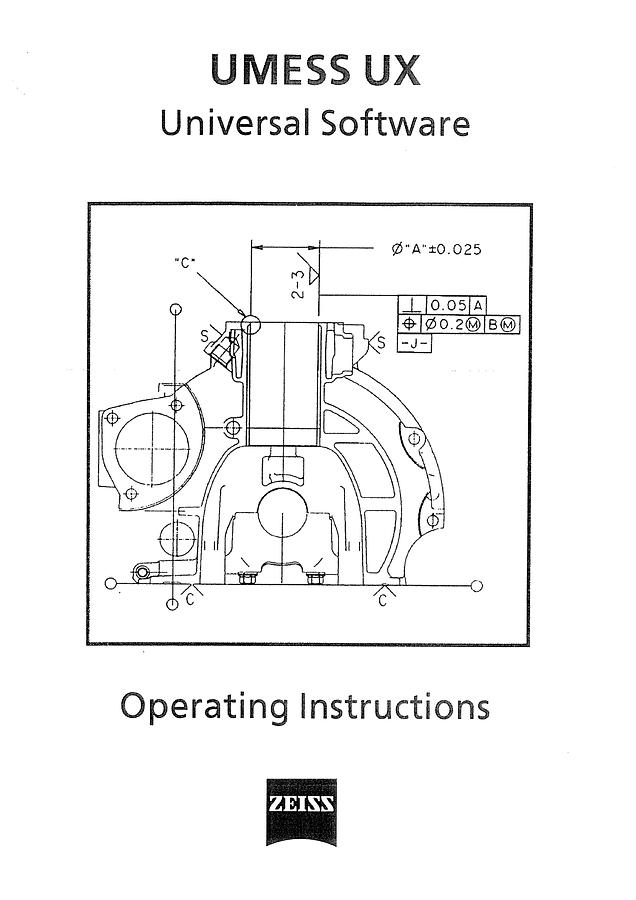 Used Manual for Used Zeiss Machine Operators UMESS UX Universal Software – Operating Instructions