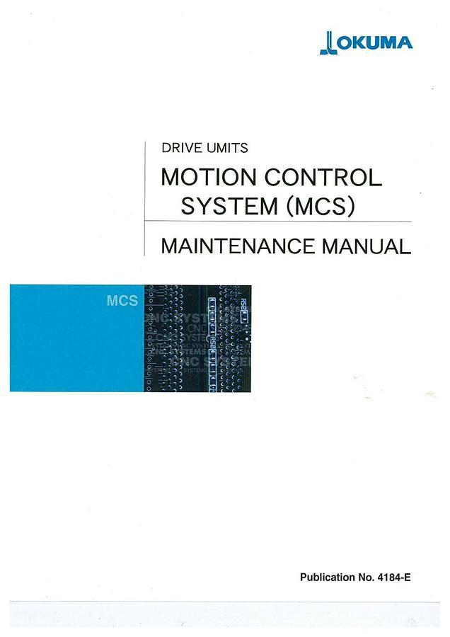 Used Manual for Used Okuma Drive Units Motion Control System (MCS) – Maintenance Manual (5th Edition)