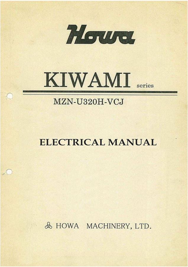 Used Manual for Used Howa Kiwami Series MZN-U320H-VCJ – Electrical Manual
