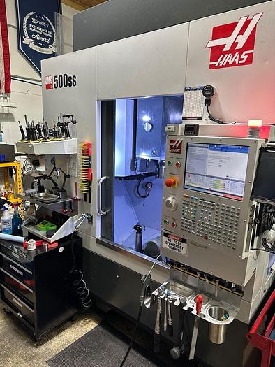 Used 2020 HAAS UMC-500SS 5-Axis 15,000 RPM HSK Spindle CNC Vertical Machining Center