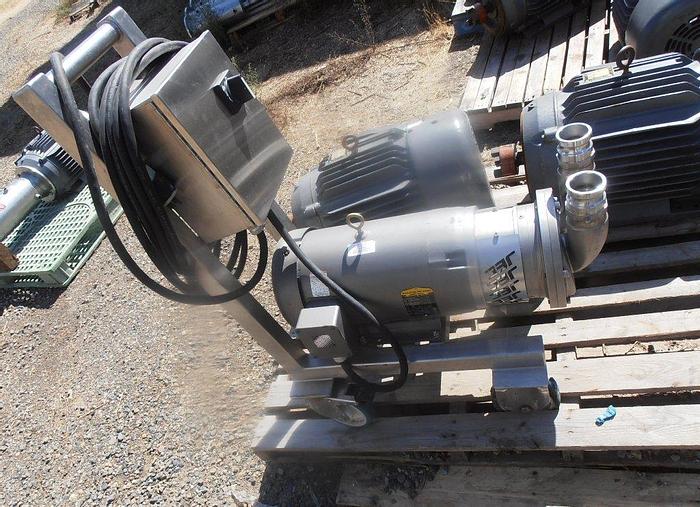 Used Pump, Centrif., 10 HP, S/st, 2" In/Out, Powder Pump #S741993