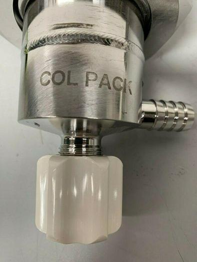 Used Stainless Steel Sample Valve w/ 1/2" to 3" Threaded Fitting