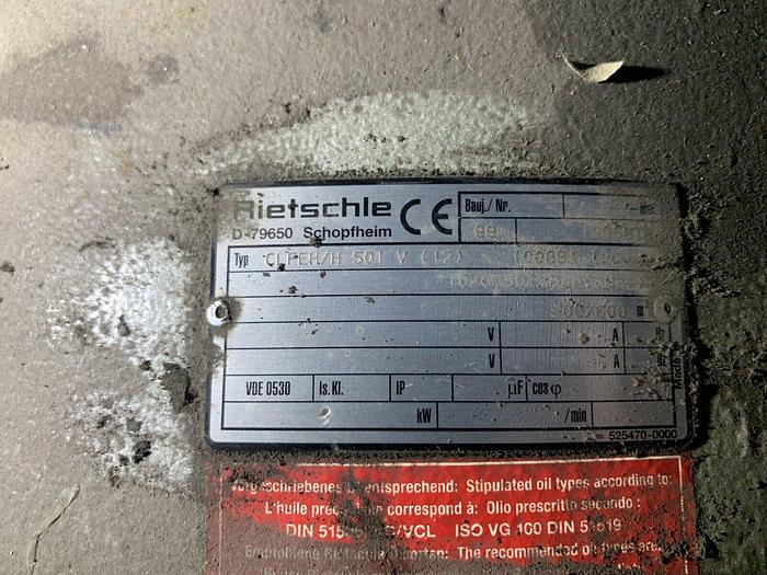Used Rietschle Thomas CLFE/H 501, 20 HP Vacuum Pump