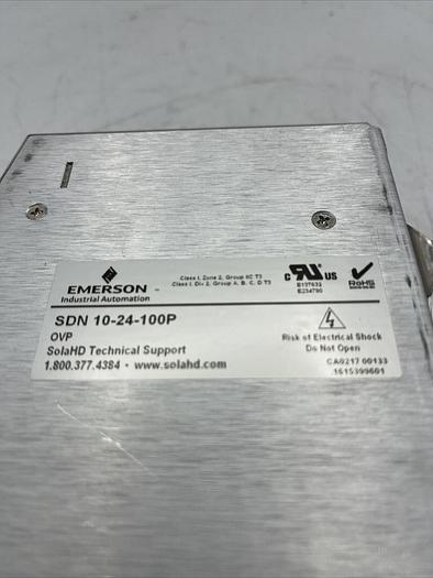 Used Emerson SOLA SDN 10-24-100P Power Supply 24VDC/10A Output