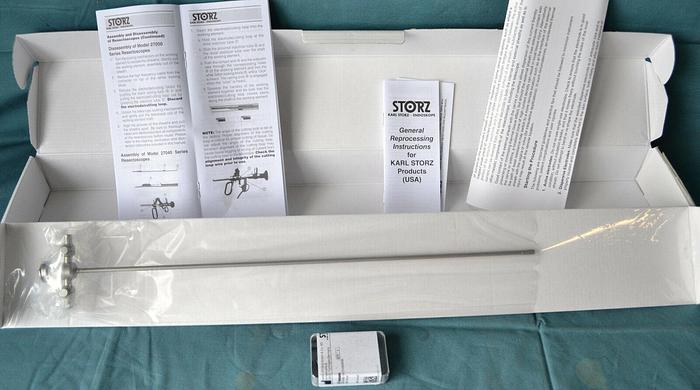 Used Karl Storz R27023RB Uretero-Resectoscope Sheath /Oblique Beak Luer Lock Stopcock