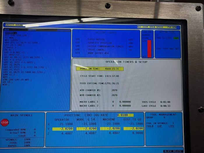 Used 1999 HAAS VF-3 CNC Vertical Machining Center