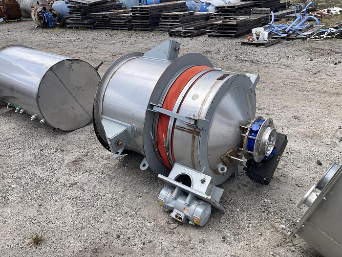 Used Carman approximately 17 cubic feet stainless steel hopper