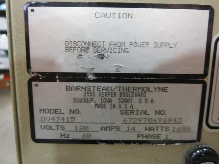 Used Thermolyne Oven Series 9000