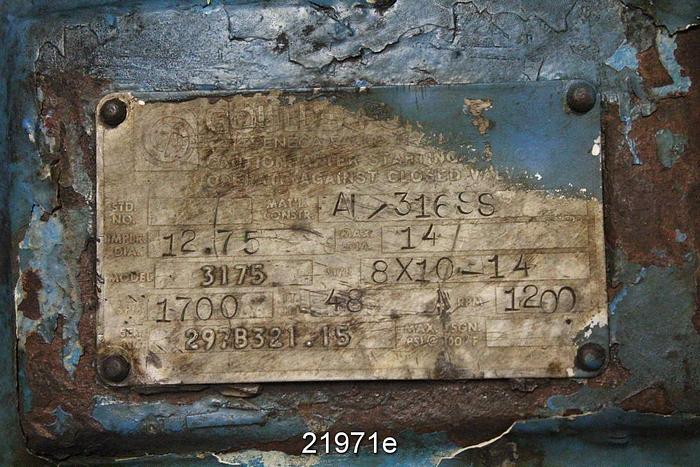 Used Goulds 3175 Impeller, 17", 4-Vane, Casting No.: 56198 (For 10 X 12 X 18 Pump) #21971