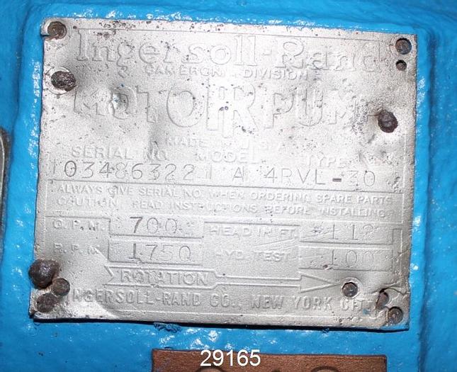 Used Ingersoll Rand 4RVL-30 Pump, Ductile Iron Casing #29165