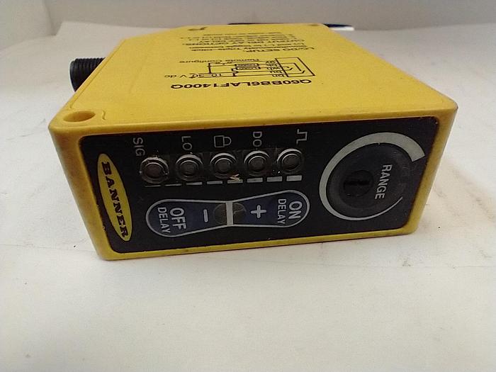 Used BANNER Q60BB6LAF1400Q Adjustable-Field Sensor