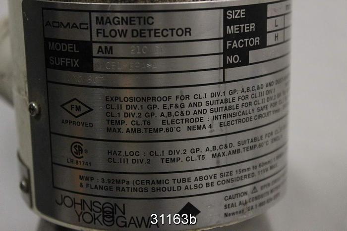 Used Yokogawa AM210DN 4" Magnetic Flow Meter #31163