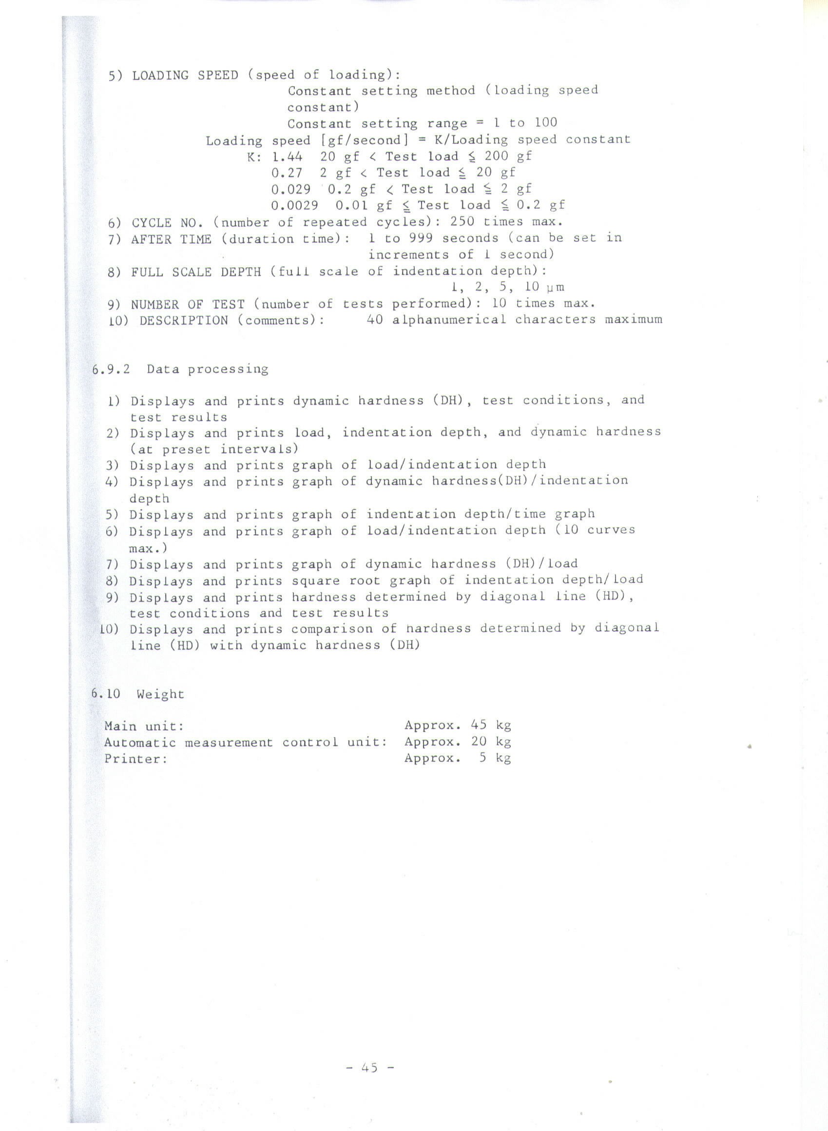 Used Shimadzu DUH 202 Ultra Micro Hardness Tester