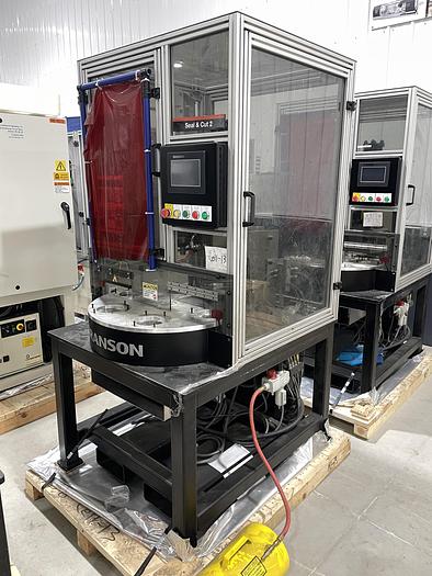 Used BRANSON S40 ROTARY 2000X ULTRASONIC WELDER SYSTEM CELL 20:4.0 4000 WATT WITH CAMCO 6 POSITION INDEX TABLE AND PNEUMATIC PRESS  Title *
