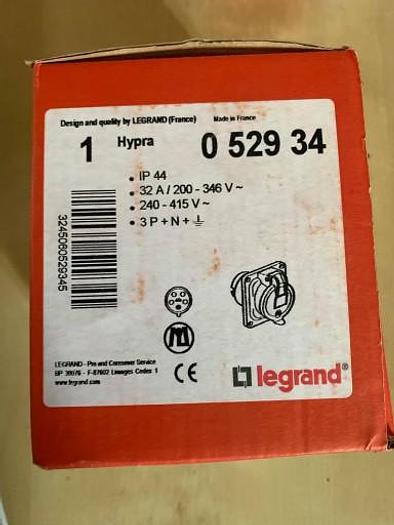 Panel mounting socket inclined outlet Hypra-IP44 -