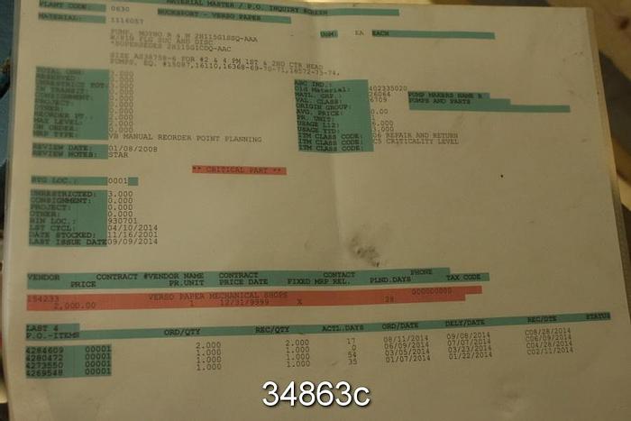 Refurbished Moyno 2H115G1SSQ-AAA Pump, 8x8 Suction and Discharge #34863